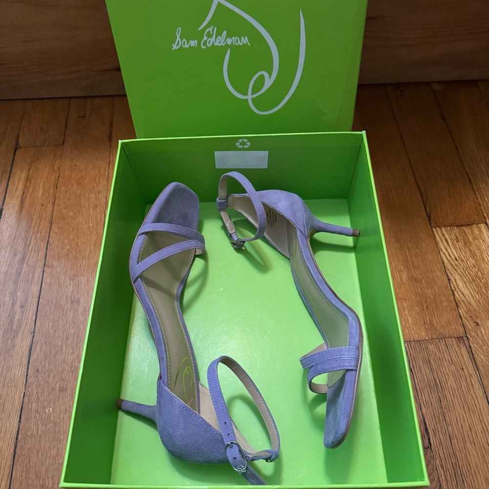 Sam Edelman Peonie Purple Iris Kitten Heels NEW